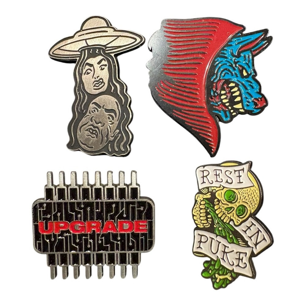 Loot Fright Enamel Pin Bundle Gothic Horror Punk Set of 4 EB